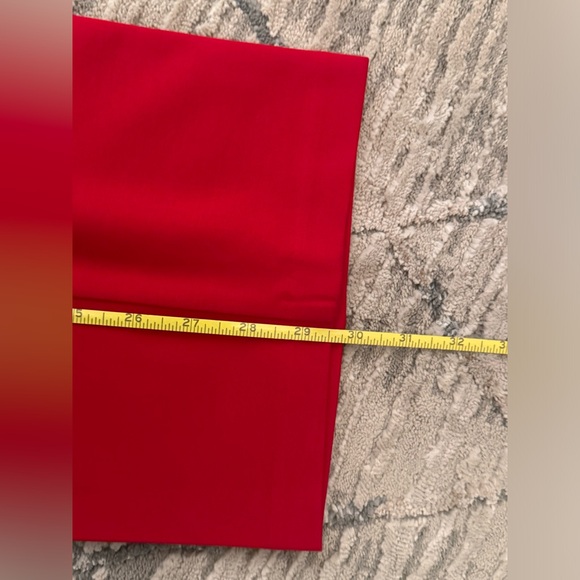 LIZ Claiborne - RED Stretch Ponte Pant - AUDRA Straight Leg Mid Rise 12p Petite - Picture 3 of 4